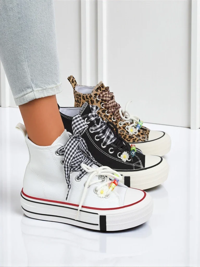 Women's Callista Bianca Sneakers – white fashionable flats with decorative beads