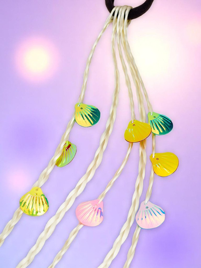 Royalfashion Clip-in braids on an elastic band with shells