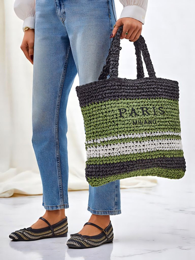 Royalfashion Liela sieviešu salmu soma Paris Stripe