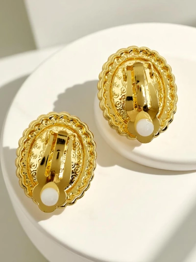 Royalfashion Женские клипсы с кристаллом и фианитами