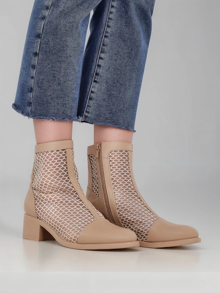 Royalfashion Sieviešu caurlaidīgas potīšu kurpes uz zema papēža Rowices