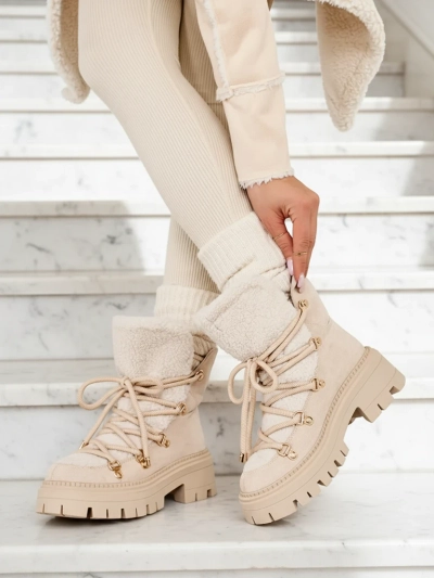 Royalfashion Lozin lace-up women's snow boots