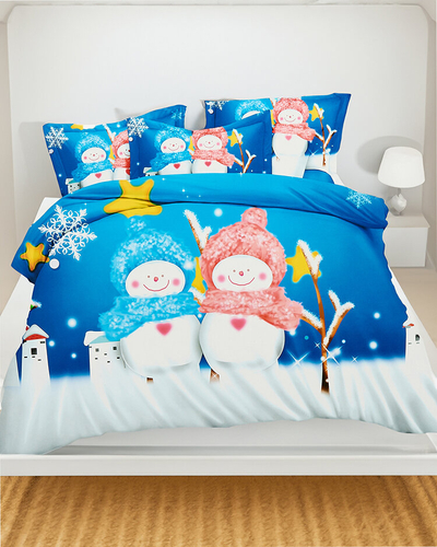Royalfashion Ziemassvētku gultasveļa 140x200 komplekts 4 DETAĻAS