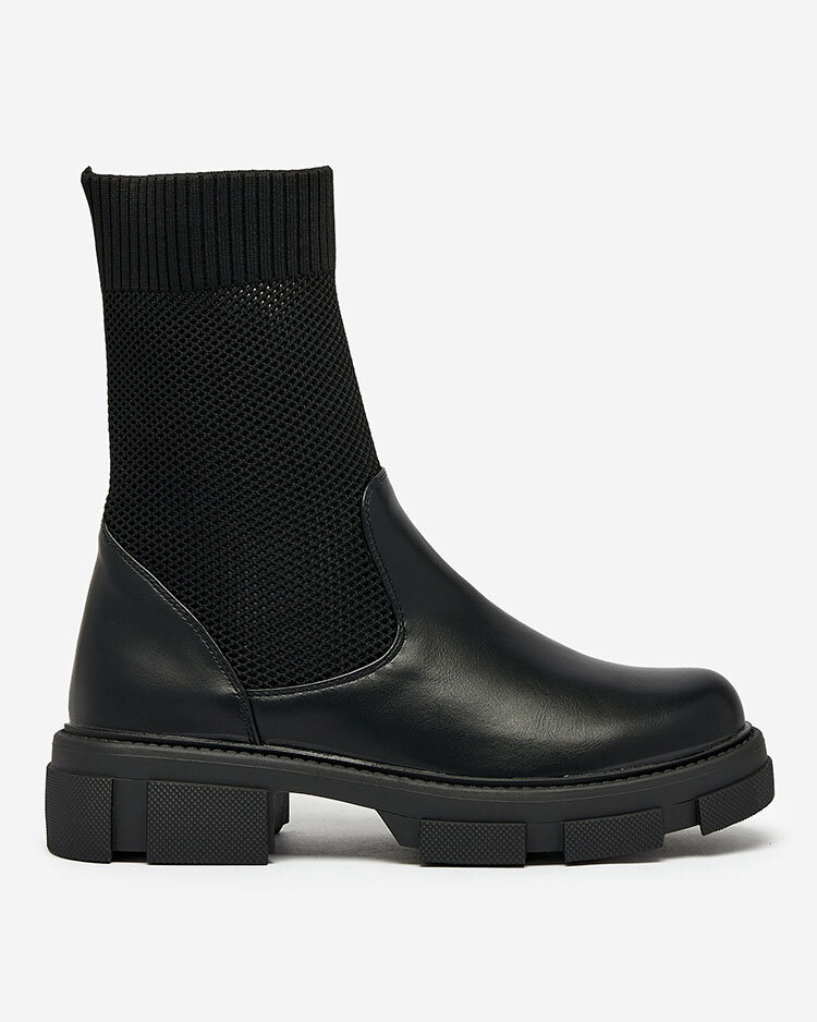 Royalfashion Black women's boots with mesh Xandra