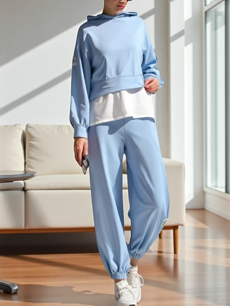 Royalfashion Sieviešu kokvilnas komplekts ar krekla ielikni