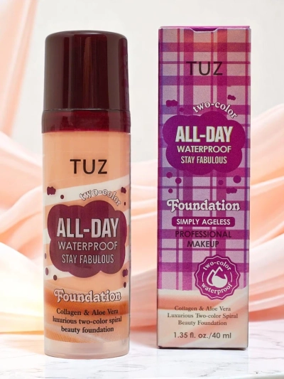 Mitrinošs divtoņu sejas tonālais krēms ar kolagēnu Bēšs