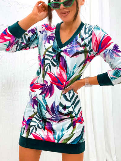 Royalfashion Women's mini dress with original pattern