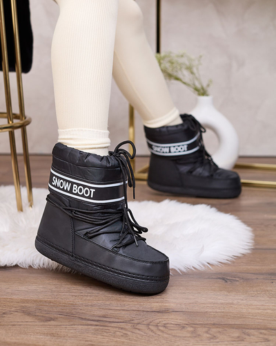 Royalfashion Black women's snow boots with welt Soblesia