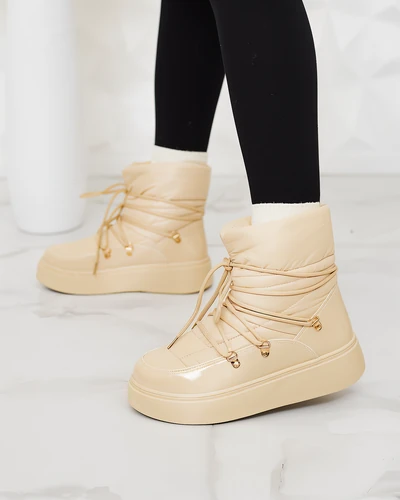 Royalfashion Sieviešu sniega zābaki bēšā krāsā Dabenda