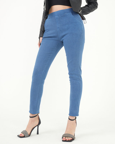 Women's navy blue skinny treggings - Clothing