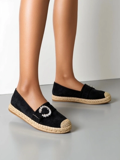 Royalfashion Women's espadrilles with zirconia decoration Azubbe