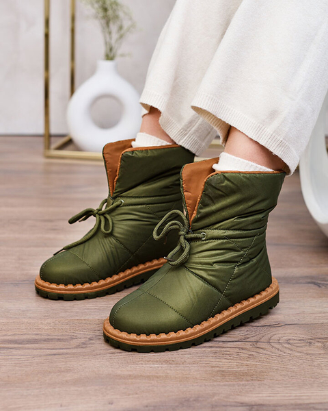 Royalfashion Women's slip-on snow boots in green Nevonsis