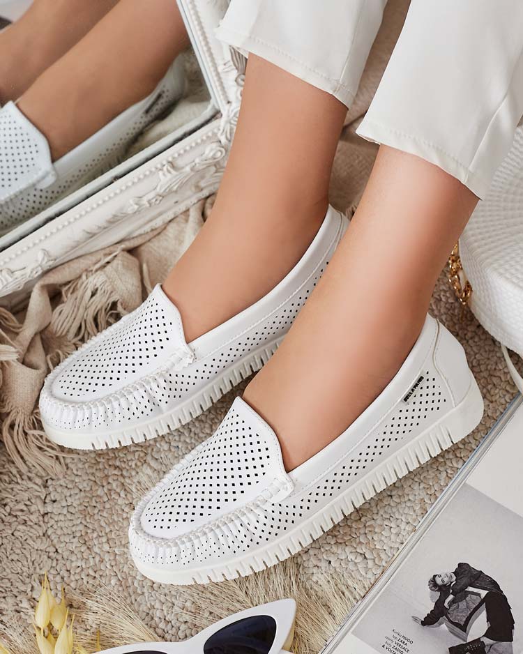 Royalfashion Женские кожаные мокасины Nafis