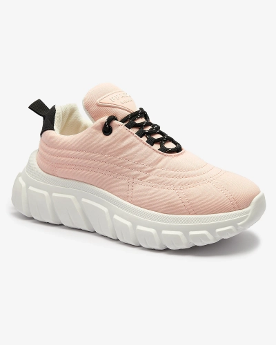 Light pink women's fabric sports shoes Riotay- Footwear