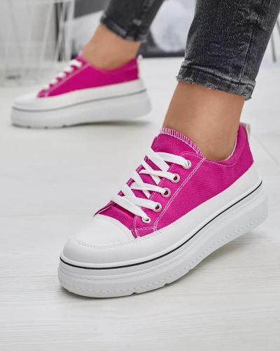 Fuchsia women's sneakers on the platform Veritar - Footwear