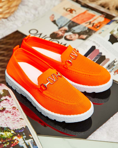 Royalfashion Sieviešu auduma mokasīni ar zelta rotājumiem Erticae