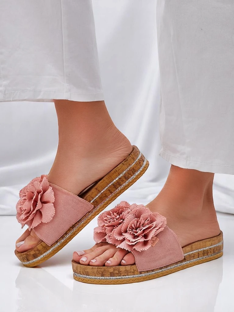 Royalfashion Women's sandals with flowers Focce