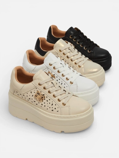 Atelle Women's Openwork Sports Sneakers Made of Natural Leather