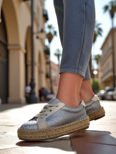 Женские кроссовки Royalfashion с блестками Sercele