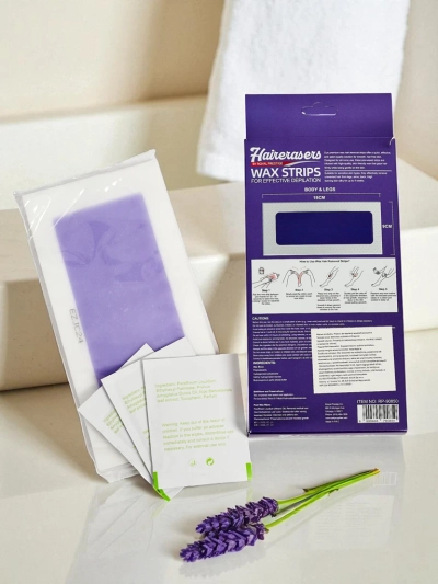 Wax strips for body hair removal