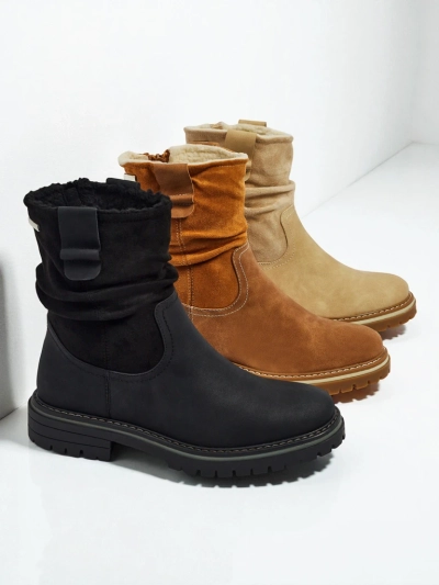 Wyższe botki kobiete eko suede Liora