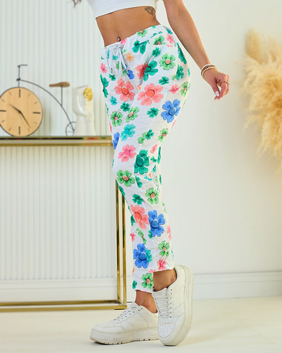 Royalfashion Women's floral fabric pants