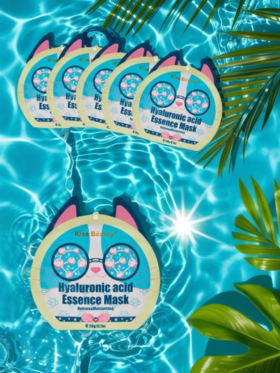 Loksnes sejas maska kaķis ar hialuronskābi – mitrinoša