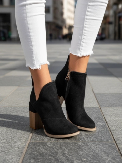 Черные женские ботильоны с вырезами Cintura - Обувь