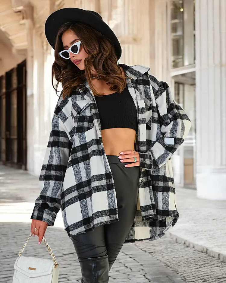 Royalfashion Sieviešu kokvilnas krekla tipa mētelis