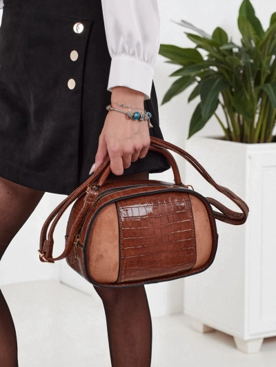 Mała damska torebka z eko skóry lakierowanej Lunar Space