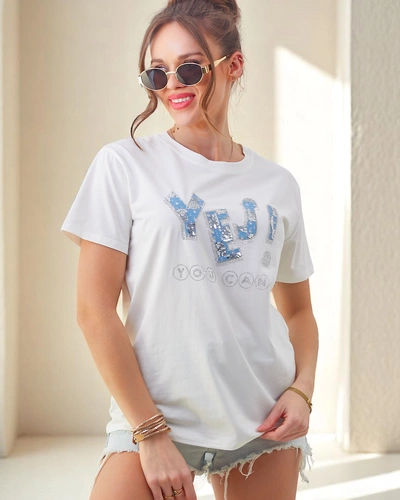 Royalfashion Women's Cotton T-shirt Yes!