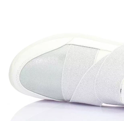 OUTLET White and silver sports shoes - Footwear