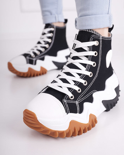 Black women's sports shoes a'la sneakers Oqapi - Footwear