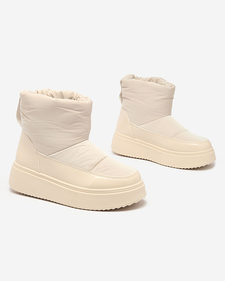 Royalfashion Beige Maderta sieviešu sniega zābaki