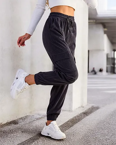 Royalfashion Sieviešu bikses ar ribām