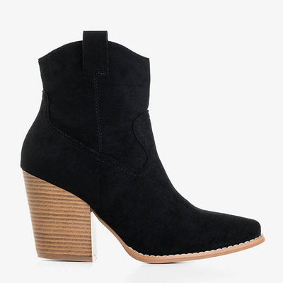 Black women's boots a'la cowboy boots Vitella - Footwear