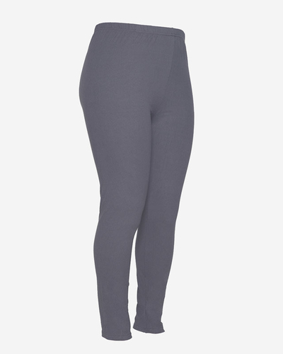 Dark gray women's bamboo leggings PLUS SIZE - Clothing