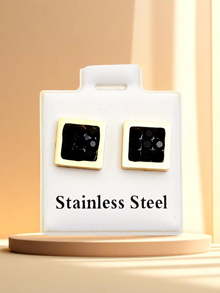 Royalfashion Square женские серьги с фианитами