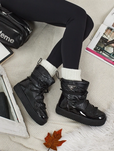 Женские ботинки a'la снегоходы с мехом Lysmora