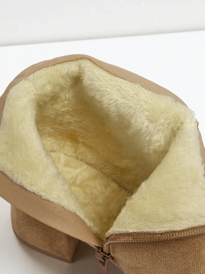 Women's Eco Suede Ankle Boots with Block Heel Arshinea