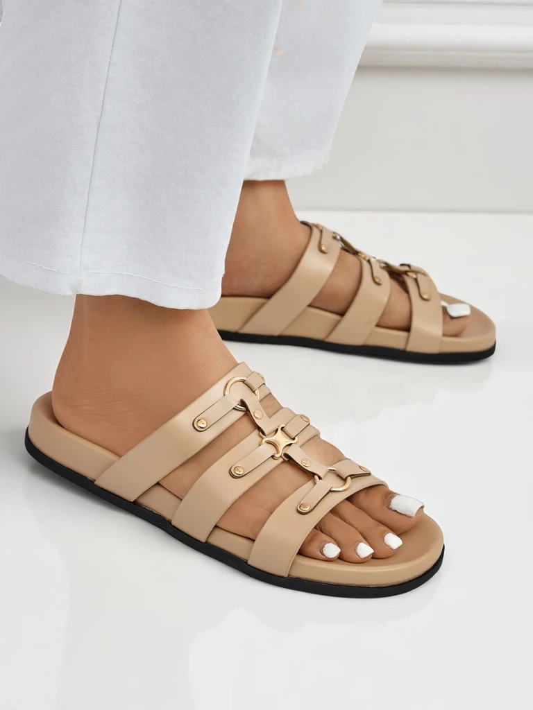 Royalfashion Wimen klapki fo stail rzymianek Roma