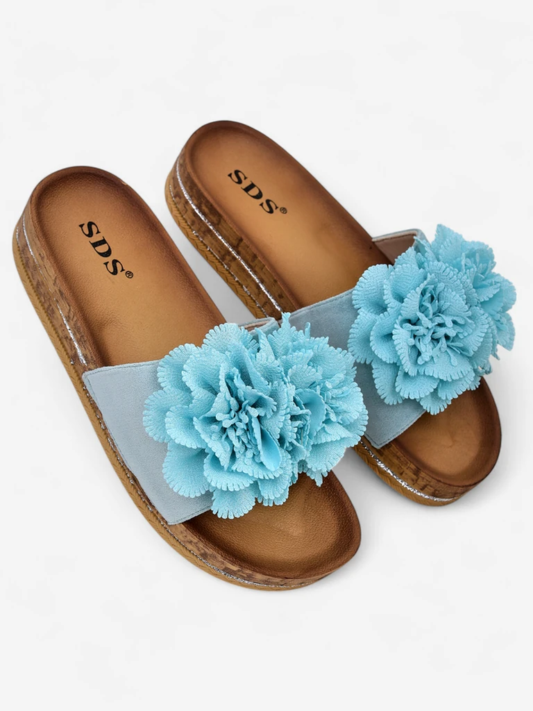 Royalfashion Women's flip-flops with flowers Focce