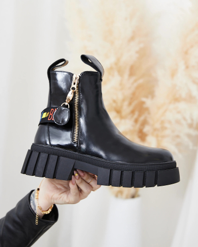 Royalfashion Black women's eco leather boots Poirop