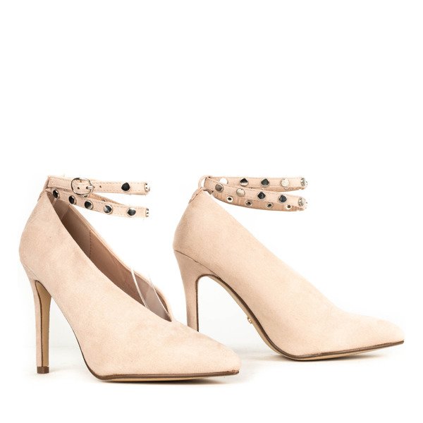 Beige pumps on a heel Malpas - Footwear