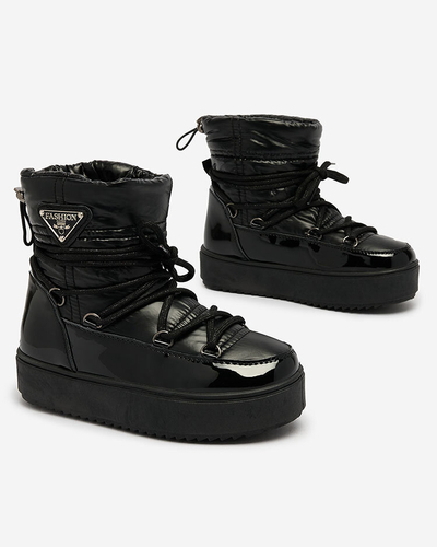 Royalfashion Детские сапоги-скороходы a'la snow boots черного цвета Asifa