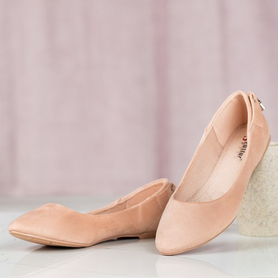 Pink Fizir eco-suede ballerinas - Footwear