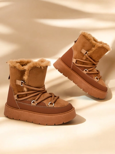 Royalfashion Women's lace-up snow boots Liloz