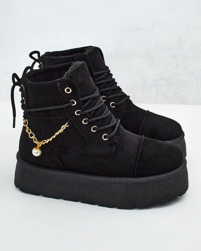 Royalfashion Women's lace-up Woruces boots