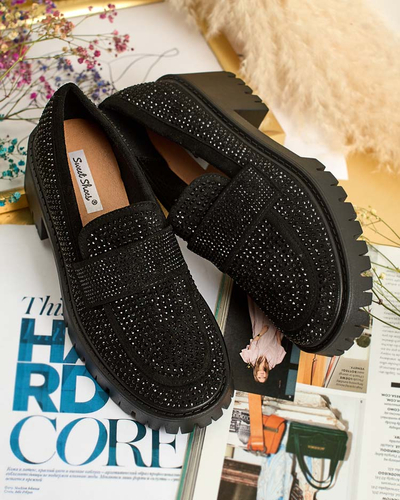 Royalfashion Sieviešu mokasīni ar cirkoniem Epolls