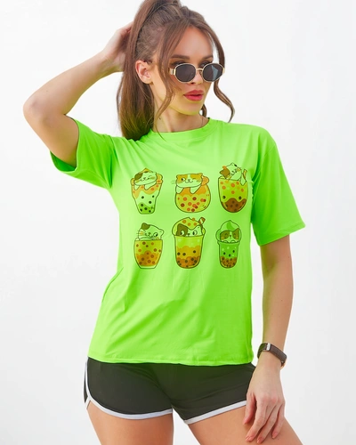 Royalfashion Women's sports set with t-shirt and shorts Kitty Cat